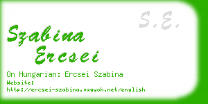 szabina ercsei business card